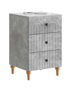 Armadio da Notte con cassetto Grigio Cemento 43x 41 x 66,5 cm 2