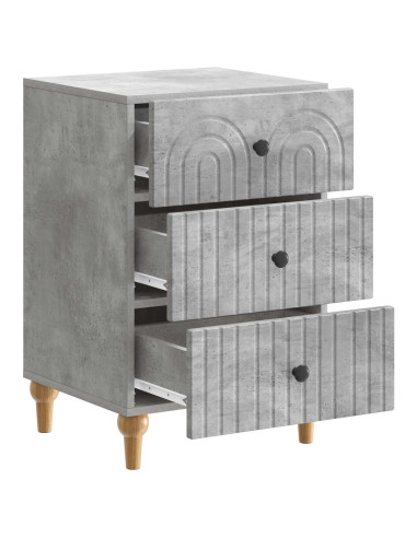 Armadio da Notte con cassetto Grigio Cemento 43x 41 x 66,5 cm