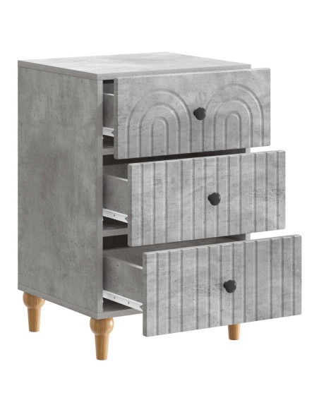 Armadio da Notte con cassetto Grigio Cemento 43x 41 x 66,5 cm