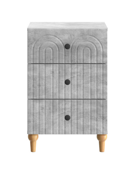 Armadio da Notte con cassetto Grigio Cemento 43x 41 x 66,5 cm