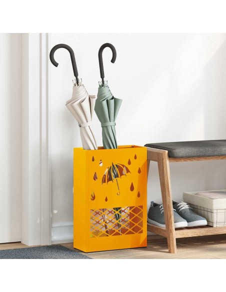 Supporto per Ombrellone giallo senape 28 x 12 x 41 cm Acciaio
