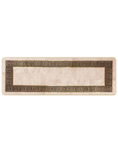 Runner Tappeto MARSA Nero 50 x 150 cm Poliestere e PVC