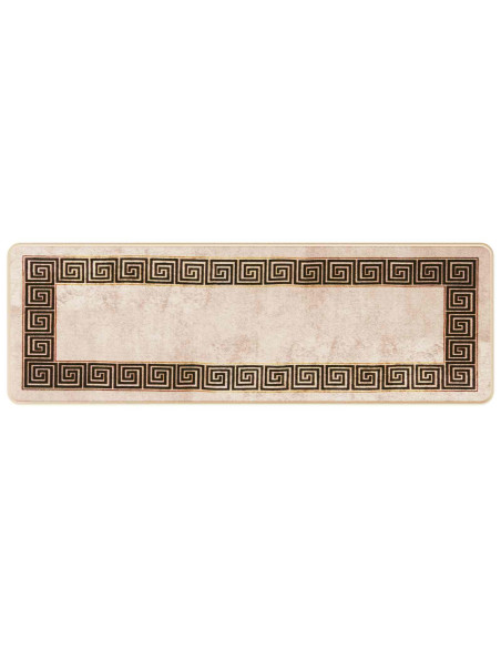 Runner Tappeto MARSA Nero 50 x 150 cm Poliestere e PVC