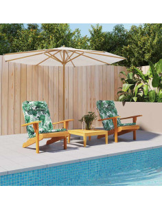 Cuscini per sedie Foglia 2 pcs Motivo Foglia 58 x 77 x 4,5 cm