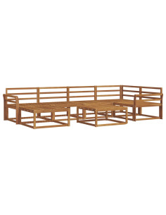 Set di divani da esterno 7 pcs Naturale 2
