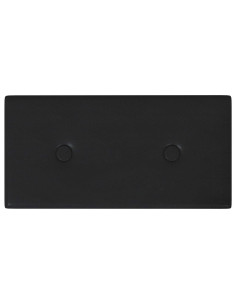 Testiera da Parete 12 pcs Nero 30 x 15 cm Pelle Sintetica 2