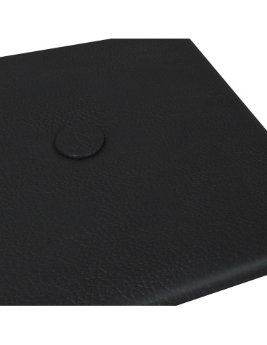 Testiera da Parete 12 pcs Nero 30 x 15 cm Pelle Sintetica