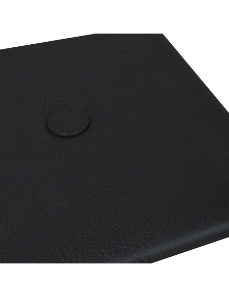 Testiera da Parete 12 pcs Nero 30 x 15 cm Pelle Sintetica