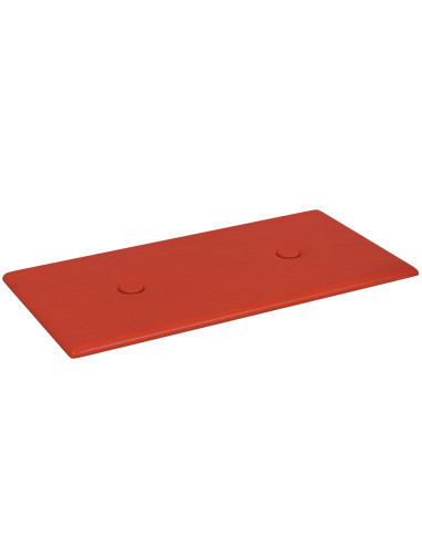 Testiera da Parete 12 pcs Rosso 30 x 15 cm Pelle Sintetica