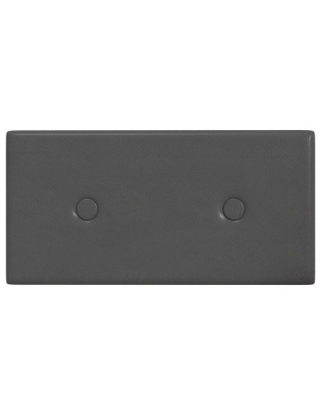 Testiera da Parete 12 pcs Grigio 30 x 15 cm Pelle Sintetica