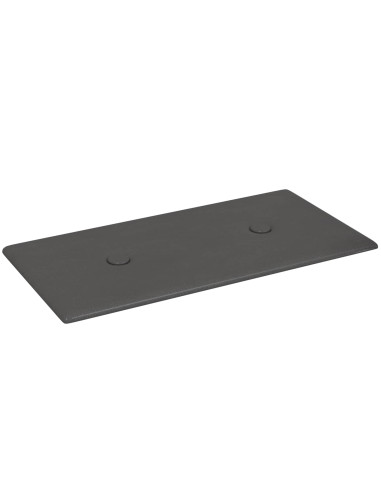 Testiera da Parete 12 pcs Grigio 30 x 15 cm Pelle Sintetica