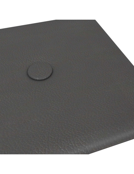 Testiera da Parete 12 pcs Grigio 30 x 15 cm Pelle Sintetica