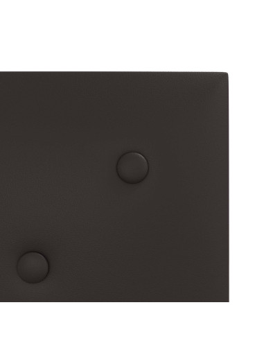 Testiera da Parete 12 pcs Nero 30 x 30 cm Pelle Sintetica