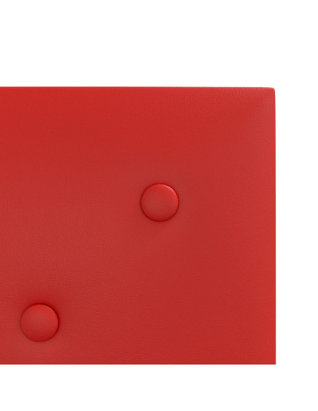 Testiera da Parete 12 pcs Rosso Vino 30 x 30 cm Pelle Sintetica