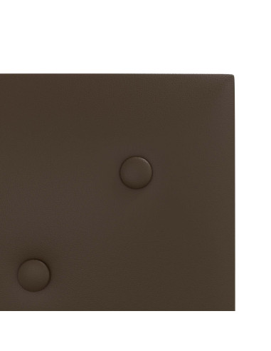 Testiera da Parete 12 pcs Marrone 30 x 30 cm Pelle Sintetica