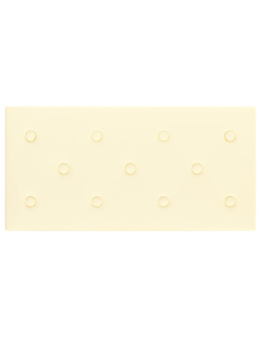 Testiera da Parete 12 pcs Crema 60 x 30 cm Pelle Sintetica