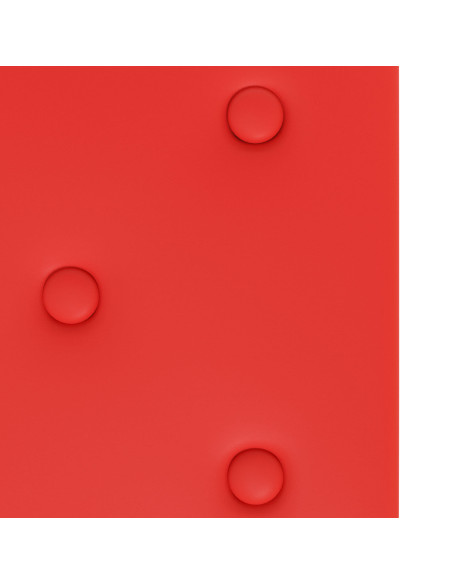 Testiera da Parete 12 pcs Rosso 60 x 30 cm Pelle Sintetica