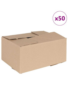 Scatola Pieghevole 50 pcs Naturale 30 x 21,5 x 14 cm Cartone 2