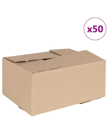 Scatola Pieghevole 50 pcs Naturale 30 x 21,5 x 14 cm Cartone