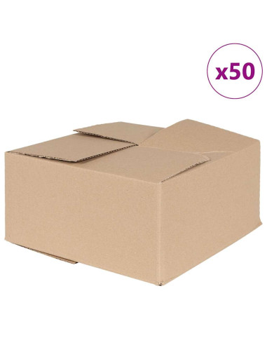 Scatola Pieghevole 50 pcs Naturale 30 x 30 x 15 cm Cartone