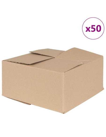 Scatola Pieghevole 50 pcs Naturale 30 x 30 x 15 cm Cartone