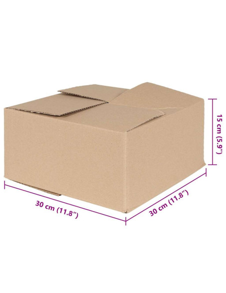 Scatola Pieghevole 50 pcs Naturale 30 x 30 x 15 cm Cartone
