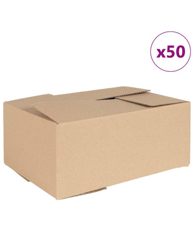 Scatola Pieghevole 50 pcs Naturale 35 x 24 x 15 cm Cartone