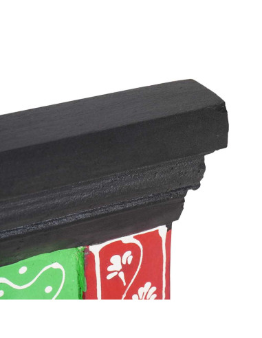 Appendiabiti Nero 80 x 25 x 2 cm Legno di mango massello