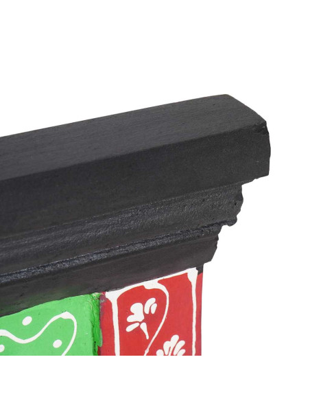Appendiabiti Nero 80 x 25 x 2 cm Legno di mango massello