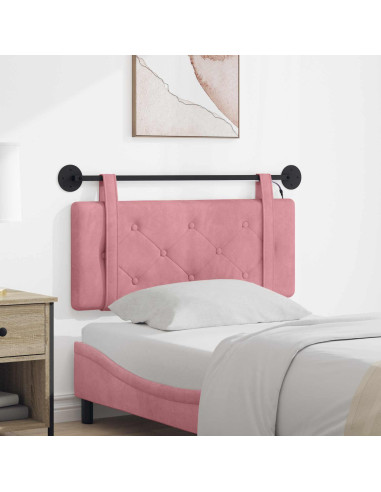 Testiera sospesa Con luce LED Rosa Velluto