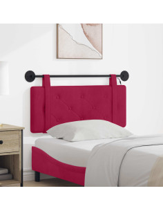 Testiera sospesa Con luce LED Rosso Vino Velluto
