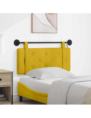 Testiera sospesa Con luce LED Giallo Velluto