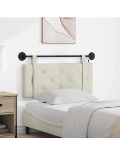 Testiera sospesa Con luce LED Crema Velluto
