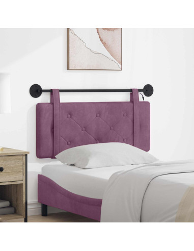 Testiera sospesa Con luce LED Viola Velluto