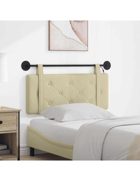 Testiera sospesa Con luce LED Crema Similpelle