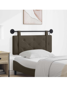 Testiera sospesa Con luce LED Grigio Similpelle