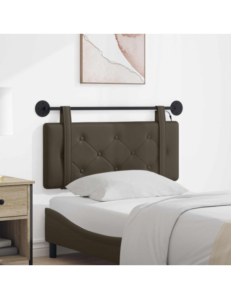 Testiera sospesa Con luce LED Grigio Similpelle