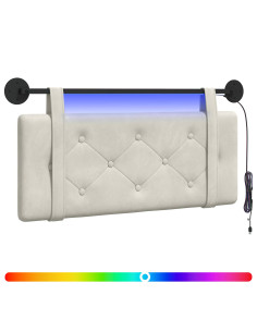 Testiera sospesa Con luce LED Crema Velluto 2
