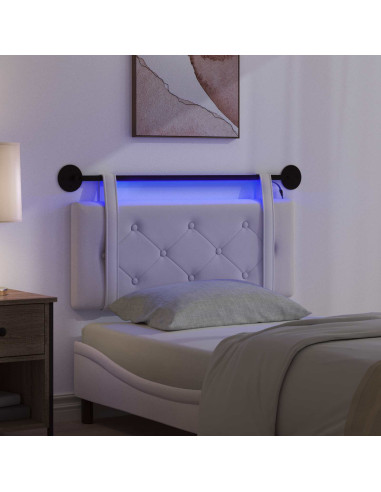 Testiera sospesa Con luce LED Crema Velluto