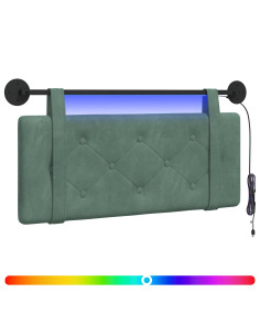 Testiera sospesa Con luce LED Verde Mare Velluto 2