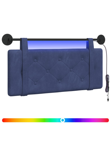 Testiera sospesa Con luce LED Blu Polizia Velluto