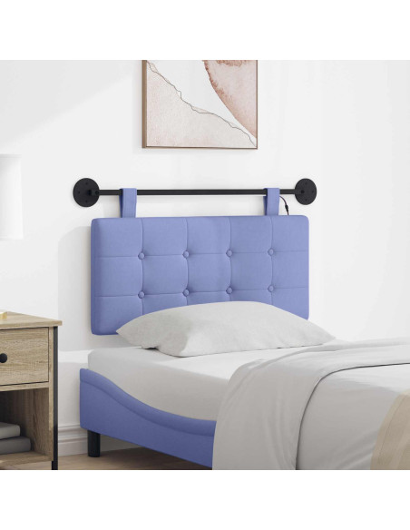 Testiera sospesa Con luce LED Blu jeans Tessuto