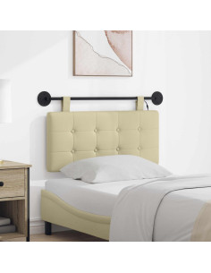 Testiera sospesa Con luce LED Crema Similpelle