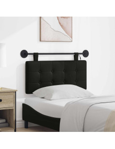 Testiera sospesa Con luce LED Nero Similpelle