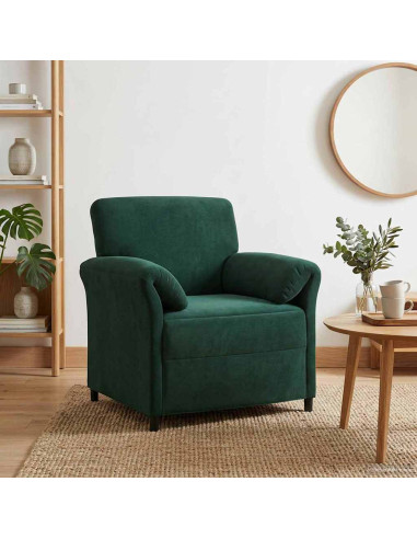 Divano 1 posto Verde Scuro 88 x 83 x 95 cm Velluto