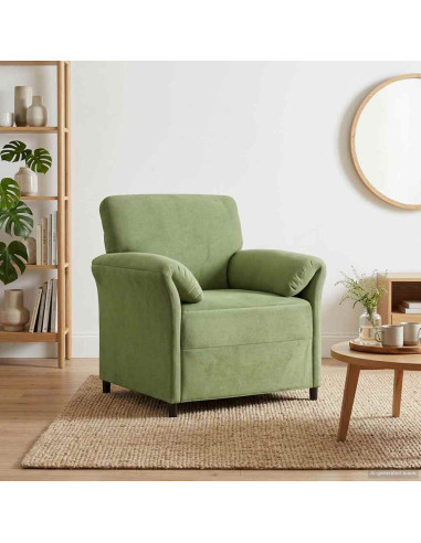 Divano 1 posto Verde chiaro 88 x 83 x 95 cm Velluto