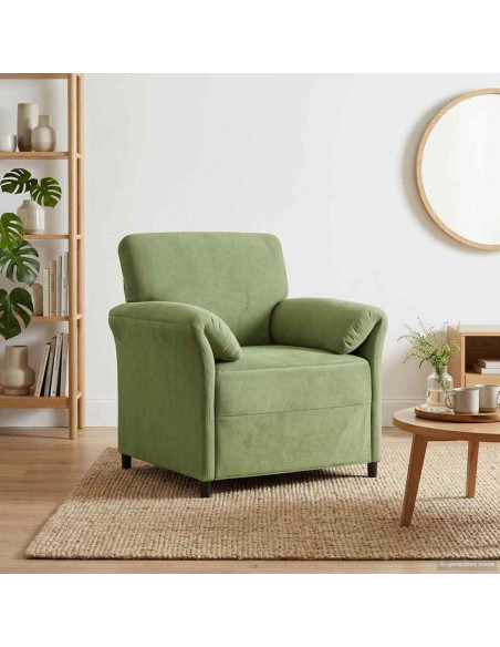 Divano 1 posto Verde chiaro 88 x 83 x 95 cm Velluto