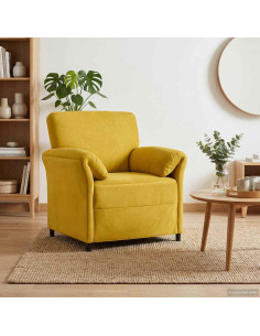 Divano 1 posto Giallo 88 x 83 x 95 cm Velluto