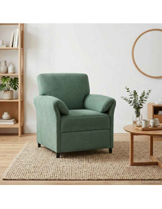 Divano 1 posto Verde Mare 88 x 83 x 95 cm Velluto