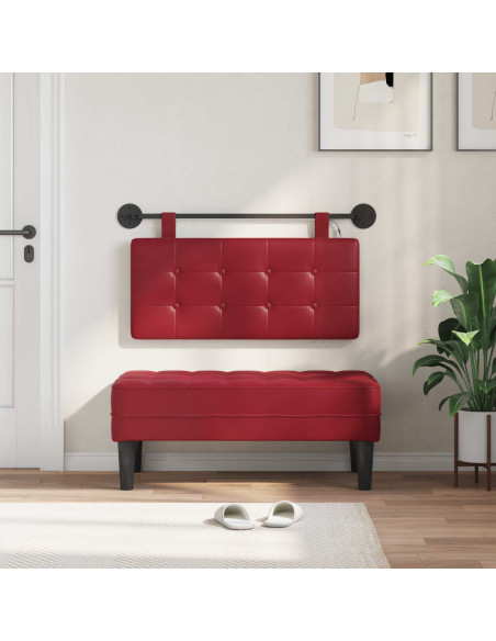 Testiera sospesa Con luce LED Rosso Vino Similpelle